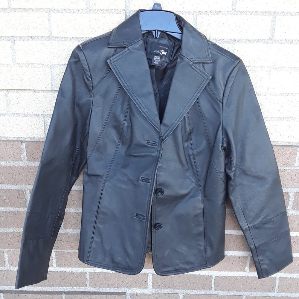 Leather Jacket Black East 5th